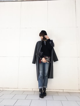 「coordinate」｜「アイテム（帽子）」を使った、Narcissus ESTさん（レディース・160cm）の冬コーディネート