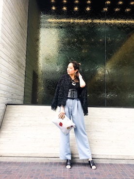 「spring」｜「アイテム（ノーカラージャケット）」を使った、Narcissus ESTさん（レディース・168cm）の春コーディネート