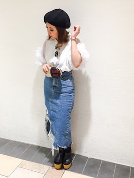 「RagsUnite（ラグズユナイト）のアイテム」を使った、Narcissus ESTさん（レディース・160cm）の春コーディネート