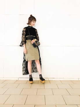 「アイテム（チョーカー）」を使った、Narcissus ESTさん（レディース・160cm）の夏コーディネート