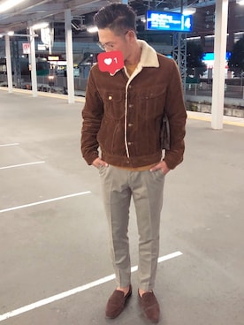 「Lee（リー）のアイテム（その他アウター）」を使った、だいきさん（メンズ・180cm）の秋コーディネート