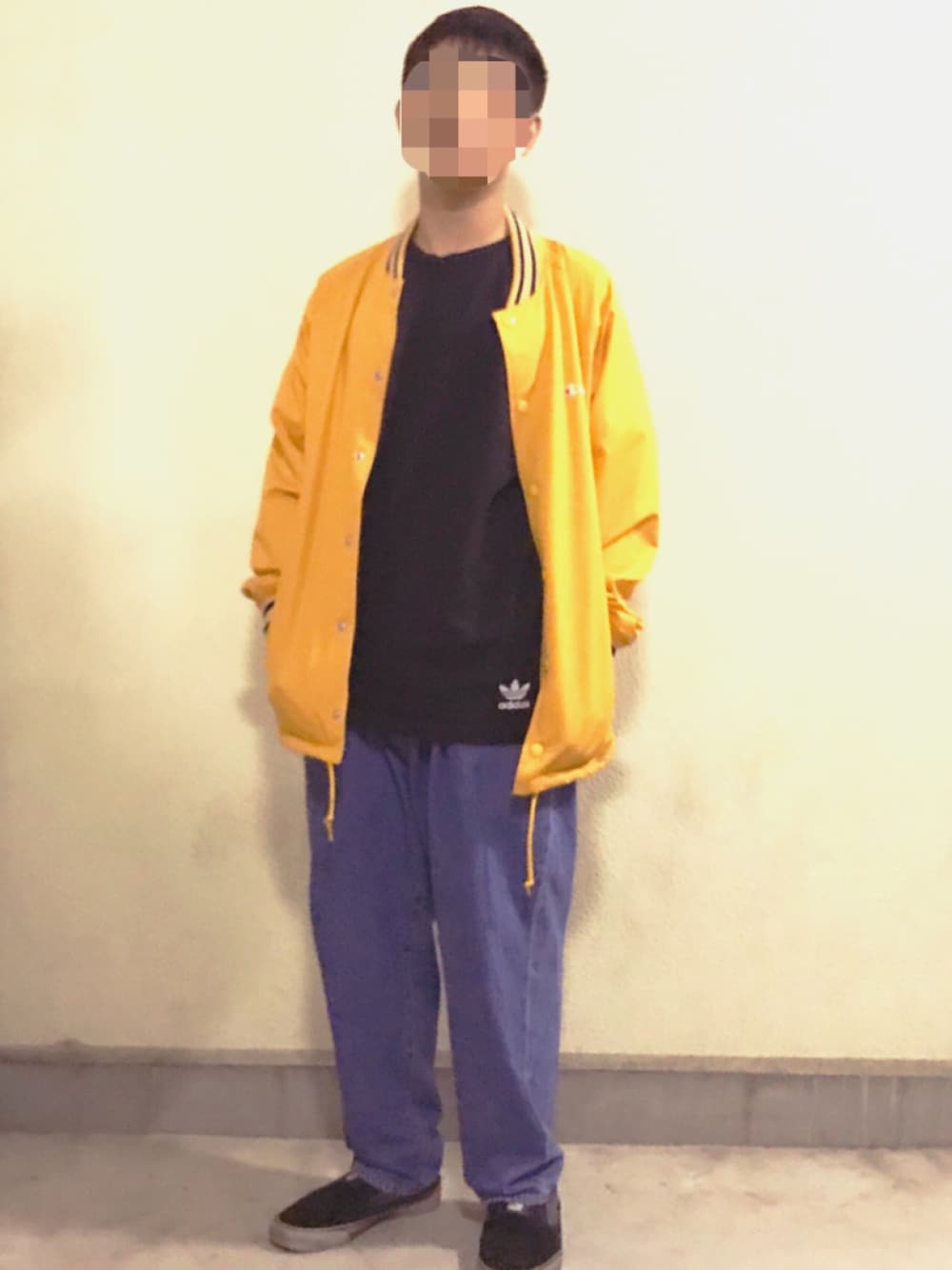 「mybrother、休日スタイル、holiday、autumn、Champion、adidas、DC SHOES、browny vintage、チビコーデ、秋」｜「adidasのアイテム（Tシャツ/カットソー、ブラック系）」を使った、#Take#Akiさん（メンズ・160cm）の秋コーディネートの1枚目の写真