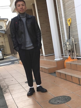 「NAISSANCE（ネサンス）のアイテム（トップス）」を使った、ソメさん（メンズ・165cm）の冬コーディネート