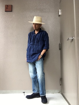 「Violet Buffalo Wallows（ヴァイオレットバッファローワローズ）のアイテム」を使った、ソメさん（メンズ・165cm）の秋コーディネート