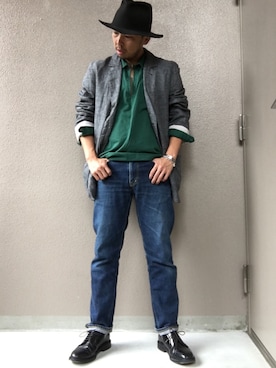 「FRANK LEDER（フランクリーダー）のアイテム（ジャケット/アウター）」を使った、ソメさん（メンズ・165cm）の秋コーディネート