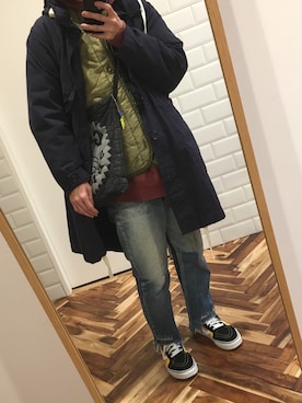 「カジュアルコーデ」｜「アイテム（テーラードジャケット）」を使った、ソメさん（メンズ・165cm）の冬コーディネート
