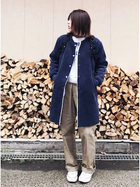 「RED KAP（レッドキャップ）のアイテム」を使った、ちめさん（レディース・162cm）の冬コーディネート