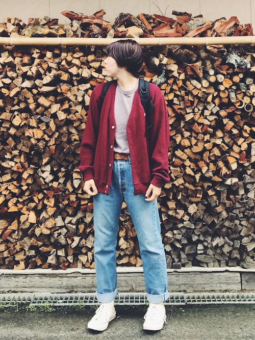 ちめ Lacosteのカーディガンを使ったコーディネート Wear