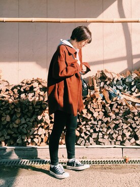 「DHOLIC（ディーホリック）のアイテム（その他アウター）」を使った、ちめさん（レディース・162cm）の冬コーディネート