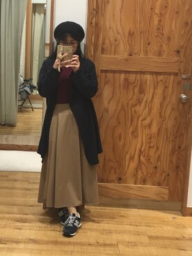 「レプシィム(LEPSIM)」｜「アイテム（ハンチング/ベレー帽）」を使った、TMKさん（レディース・155cm）の秋コーディネート