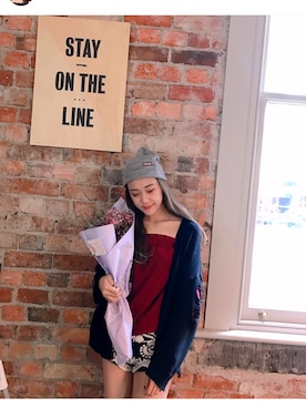 「AIR SPACE（エアースペース）のアイテム（ジャケット/アウター）」を使った、Tiffany さん（レディース・166cm）の春コーディネート