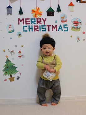 「PINE（パイン）のアイテム」を使った、aob373728さん（キッズ・70cm）の冬コーディネート