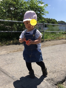 「1歳5ヶ月」｜「アイテム（オールインワン・サロペット）」を使った、aob373728さん（キッズ・80cm）の春コーディネート