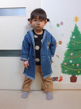 「Birthday（バースデイ）のアイテム（その他アウター）」を使った、aob373728さん（キッズ・80cm）の秋コーディネート