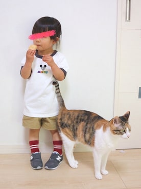 「2歳5ヶ月」｜「アイテム（その他）」を使った、aob373728さん（キッズ・90cm）の春コーディネート