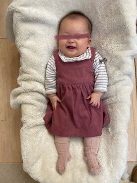 「H&M（エイチ・アンド・エム）のアイテム（タイツ/ストッキング）」を使った、aob373728さん（キッズ・70cm）の秋コーディネート