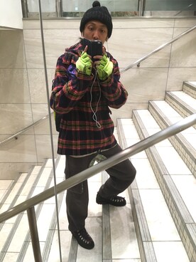 「Paul Smith（ポールスミス）のアイテム（ニットキャップ/ビーニー）」を使った、Ransei さん（メンズ・181cm）の冬コーディネート