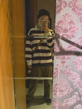 「PULL&BEAR（プルアンドベア）のアイテム（帽子）」を使った、( '༥'  )ŧ‹”ŧ‹”さん（レディース・162cm）の春コーディネート