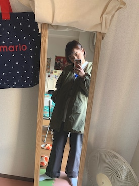 「ACG」｜「アイテム（ノーカラージャケット）」を使った、( '༥'  )ŧ‹”ŧ‹”さん（レディース・162cm）の冬コーディネート