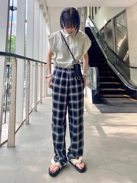 「RECOMMEND  ITEM STYLING」｜「アイテム（PC・スマホグッズ/家電）」を使った、吉田（yoshida）さん（レディース・156cm）の夏コーディネート
