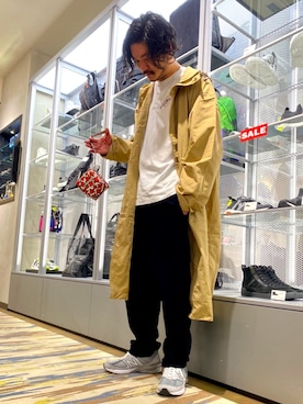 「DIESEL（ディーゼル）のアイテム（ナイロンジャケット）」を使った、T2さん（メンズ・181cm）の冬コーディネート
