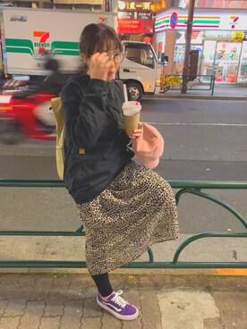 「韓国好きな人と繋がりたい」｜「アイテム（その他アウター）」を使った、모에さん（レディース・153cm）の春コーディネート