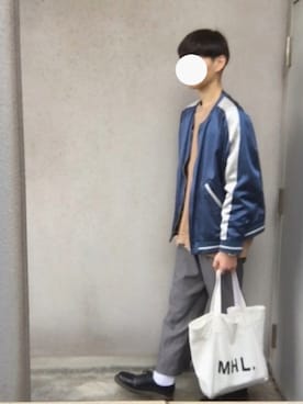 「NEONSIGN（ネオンサイン）のアイテム（ブルゾン）」を使った、にしやんさん（メンズ・177cm）の冬コーディネート