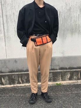 「doublet（ダブレット）のアイテム（テーラードジャケット）」を使った、にしやんさん（メンズ・175cm）の秋コーディネート