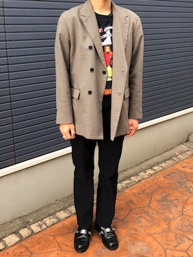 「ALLEGE（アレッジ）のアイテム（ジャケット/アウター）」を使った、にしやんさん（メンズ・175cm）の秋コーディネート