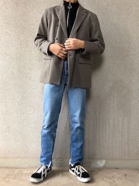 「ALLEGE（アレッジ）のアイテム（ジャケット/アウター）」を使った、にしやんさん（メンズ・175cm）の秋コーディネート