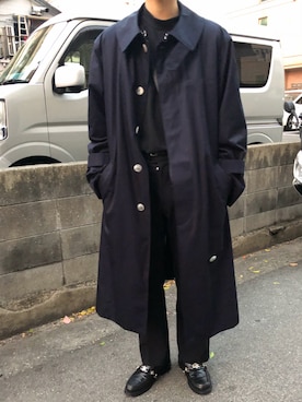 「ALLEGE（アレッジ）のアイテム（スラックス）」を使った、にしやんさん（メンズ・175cm）の秋コーディネート