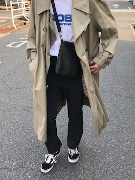 「平成最後のWEARISTAセンバツ」｜「アイテム（トレンチコート）」を使った、にしやんさん（メンズ・175cm）の春コーディネート