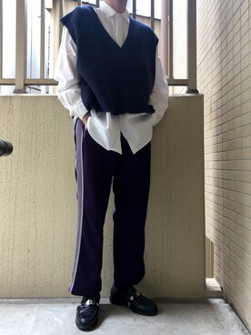 「doublet（ダブレット）のアイテム（ベスト）」を使った、にしやんさん（メンズ・175cm）の春コーディネート