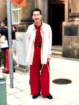 「Maison Margiela（メゾンマルジェラ）のアイテム（ブーツ）」を使った、CREO STOREさん（メンズ・175cm）の冬コーディネート