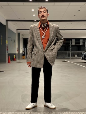 「ZDA（ゼットディーエー）のアイテム」を使った、CREO STOREさん（メンズ・175cm）の冬コーディネート