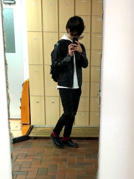 「roshell（ロシェル）のアイテム（ジャケット/アウター）」を使った、by hiさん（メンズ・173cm）の秋コーディネート