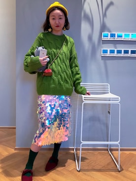 「blingbling」｜YACHNEさん（レディース・168cm）の冬コーディネート