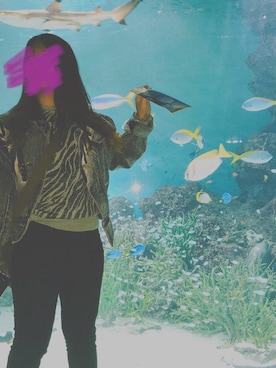 「水族館」｜「アイテム（その他）」を使った、みーさん（レディース・152cm）の春コーディネート