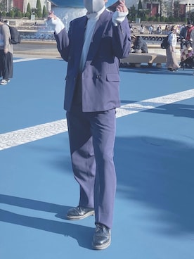 「DOLCE&GABBANA（ドルチェアンドガッバーナ）のアイテム（セットアップ）」を使った、S’kさん（メンズ・173cm）の冬コーディネート