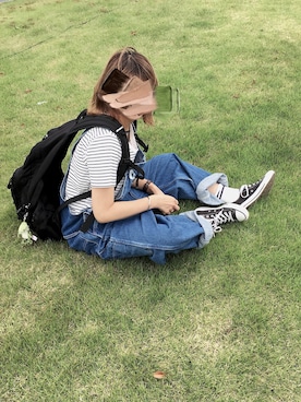 「CONVERSE（コンバース）のconverse（コンバース） ALL STAR OX（オールスターOX）（スニーカー）」を使った、denkoさん（レディース・155cm）の春コーディネート