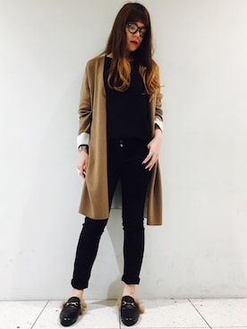 「GUCCI（グッチ）のアイテム（シューズ）」を使った、moeさん（レディース・160cm）の秋コーディネート