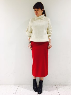 「TELA（テラ）のアイテム」を使った、moeさん（レディース・160cm）の秋コーディネート