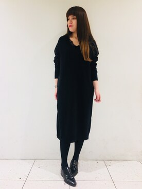 「RIVEDROITE」｜「アイテム（その他）」を使った、moeさん（レディース・160cm）の冬コーディネート