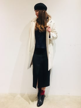 「RIVEDROITE」｜「アイテム（その他）」を使った、moeさん（レディース・160cm）の冬コーディネート