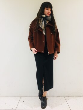 「RIVEDROITE」｜「アイテム（その他）」を使った、moeさん（レディース・160cm）の冬コーディネート