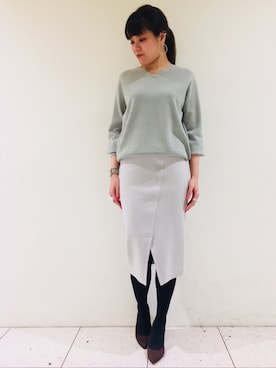「RIVEDROITE」｜「アイテム（その他）」を使った、moeさん（レディース・160cm）の冬コーディネート