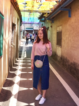 「Ann's（アンズ）のアイテム」を使った、VIVIAさん（レディース・160cm）の春コーディネート