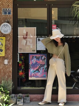 「STARMIMI（スターミミ）のアイテム」を使った、VIVIAさん（レディース・160cm）の夏コーディネート