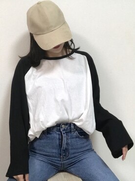 キャップを使った ビッグシルエット の人気ファッションコーディネート 地域 韓国 Wear