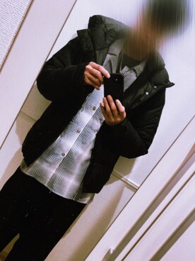 「LIDNM（リドム）のアイテム（ダウンジャケット/コート）」を使った、みやさん（メンズ・177cm）の冬コーディネート